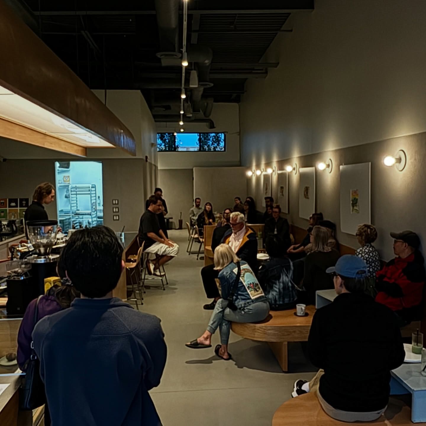 a full room on a friday night