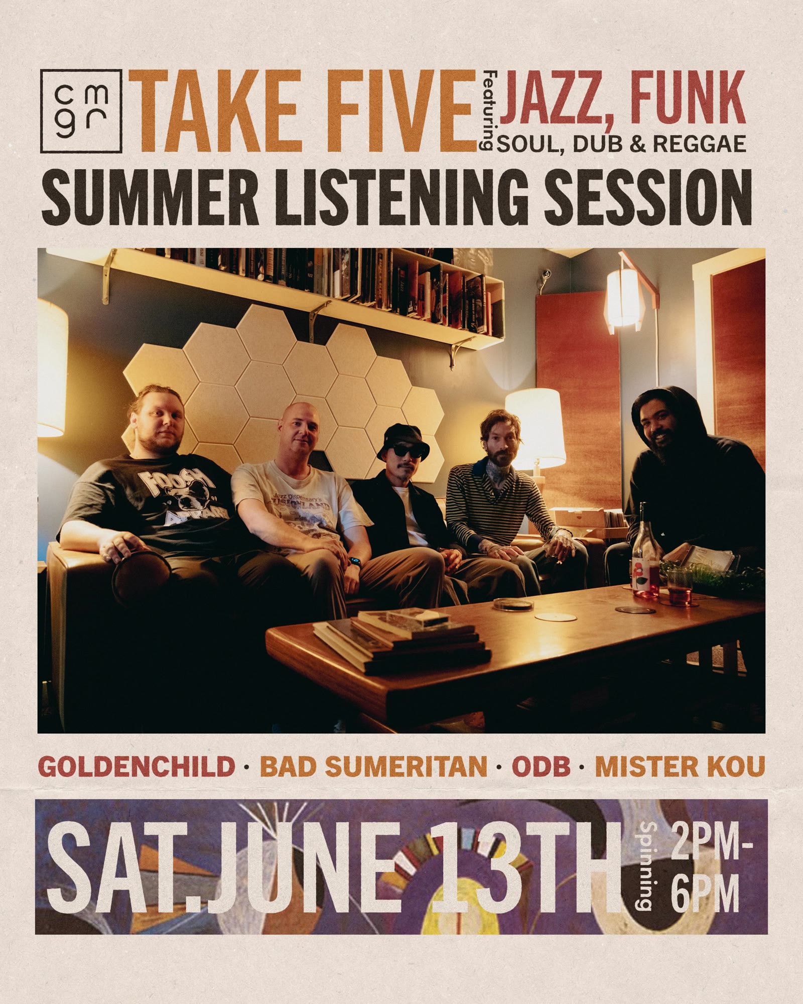 take five — summer listening session poster